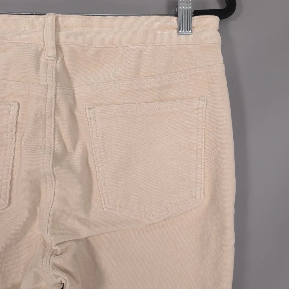 ANTHROPOLOGIE PILCRO Women’s Corduroy High Rise Skinny Pants 30 Slim Cream Tan‎